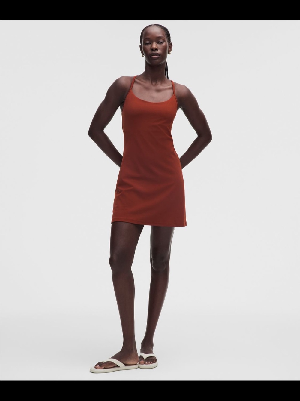 lululemon athletica Rust Brown Strappy Midi Dress